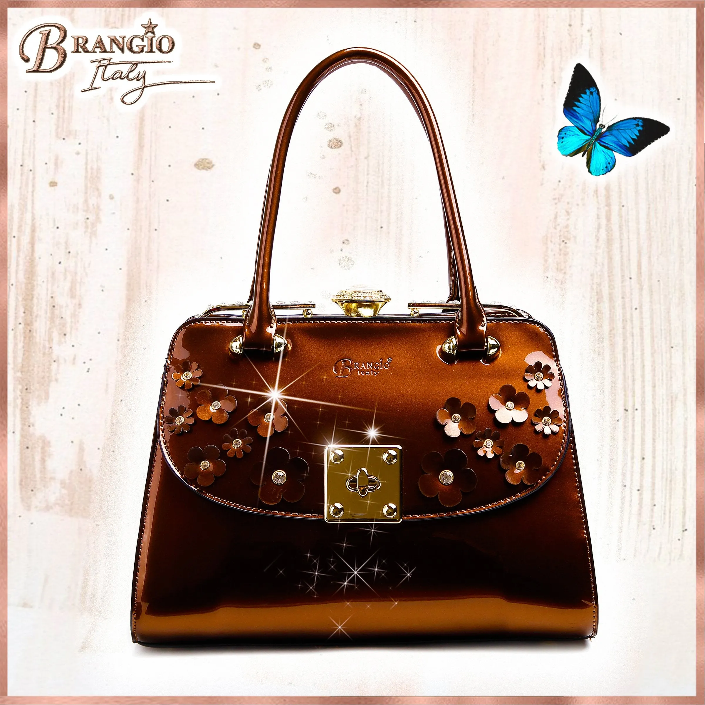 Floral Sparx Designer Crystal Handbag [KX8808]