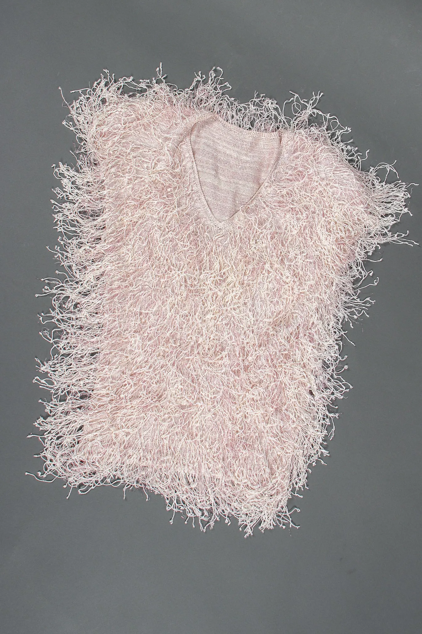 Fringe Knit Tinsel Tunic Dress