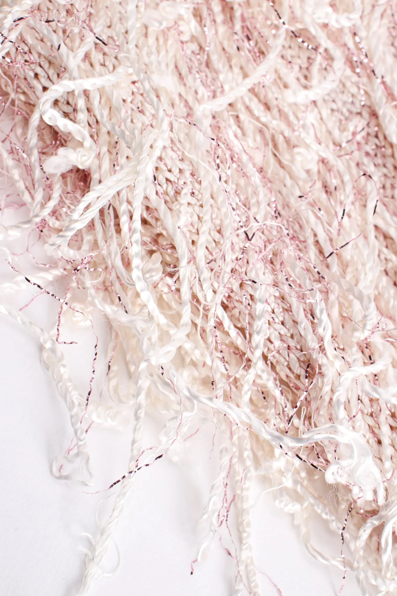 Fringe Knit Tinsel Tunic Dress