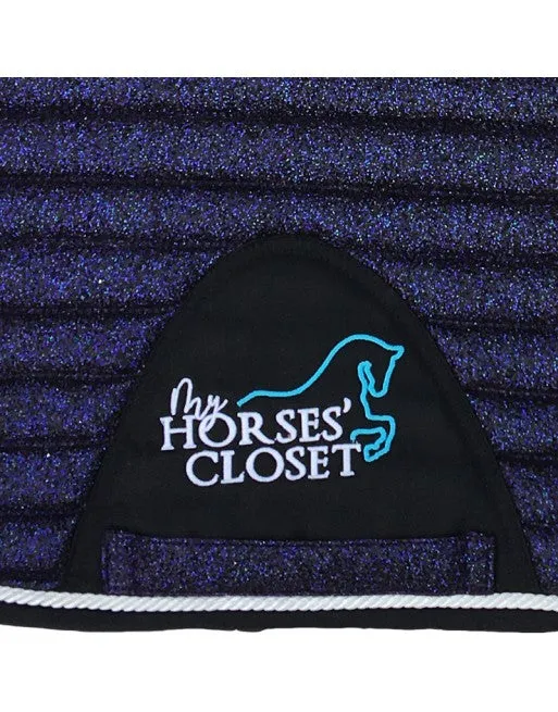 Glitter Mesh Sparkly Dressage Saddle Pad Plum Purple