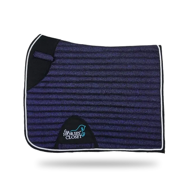 Glitter Mesh Sparkly Dressage Saddle Pad Plum Purple