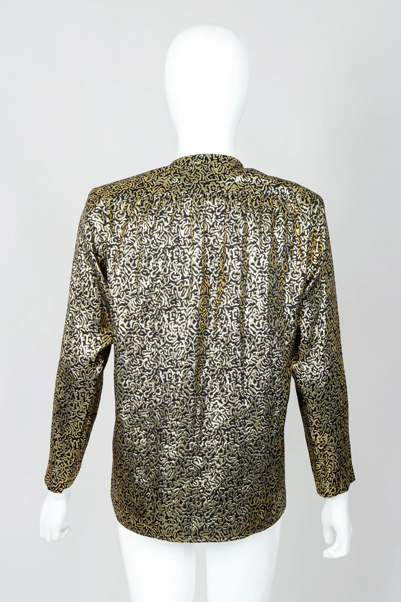 Gold Lamé Wrap Blouse