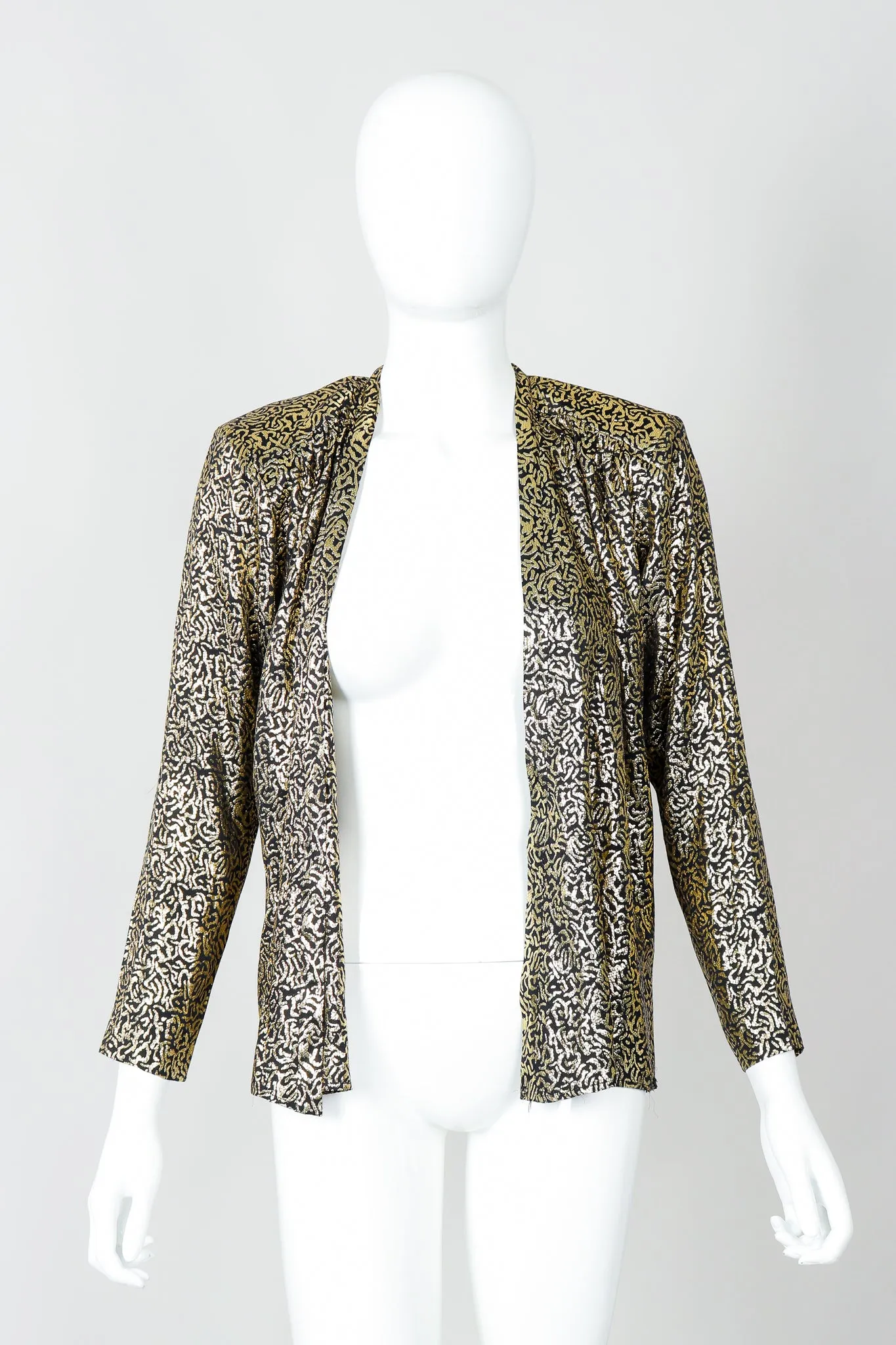 Gold Lamé Wrap Blouse