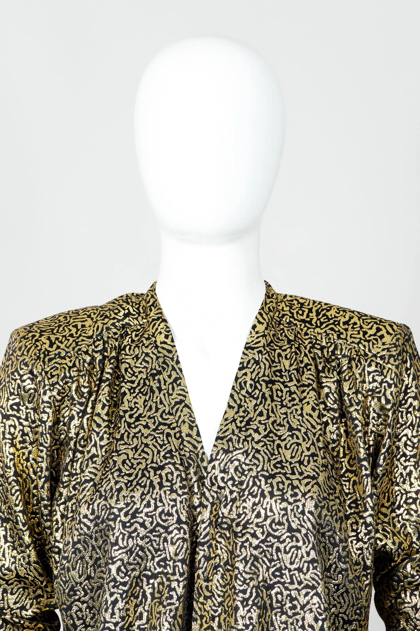 Gold Lamé Wrap Blouse