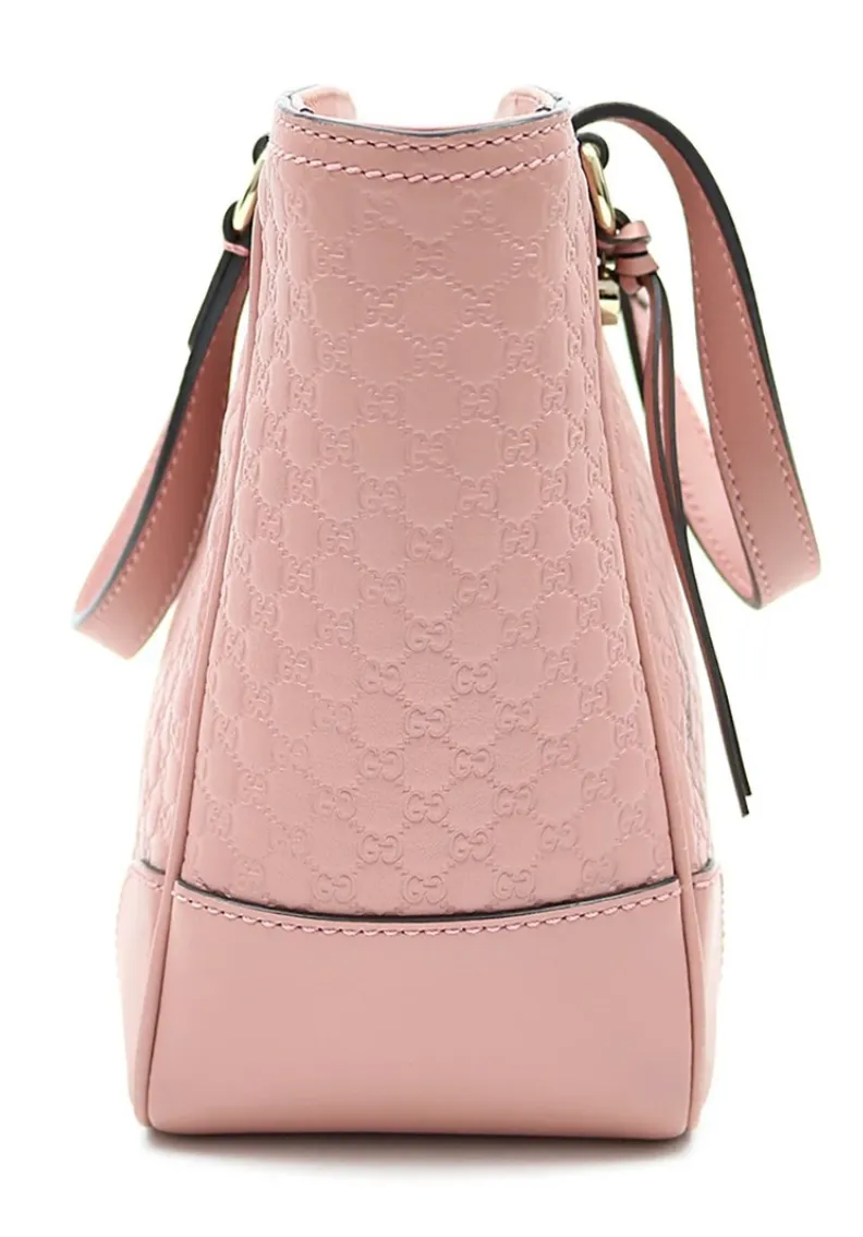 Gucci GG Microgussima Small Tote Crossbody in Pink