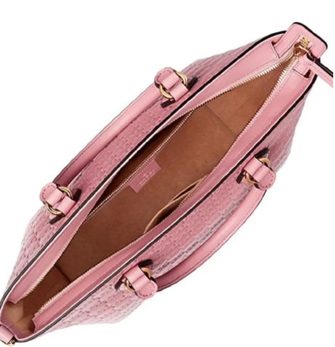 Gucci GG Microgussima Small Tote Crossbody in Pink