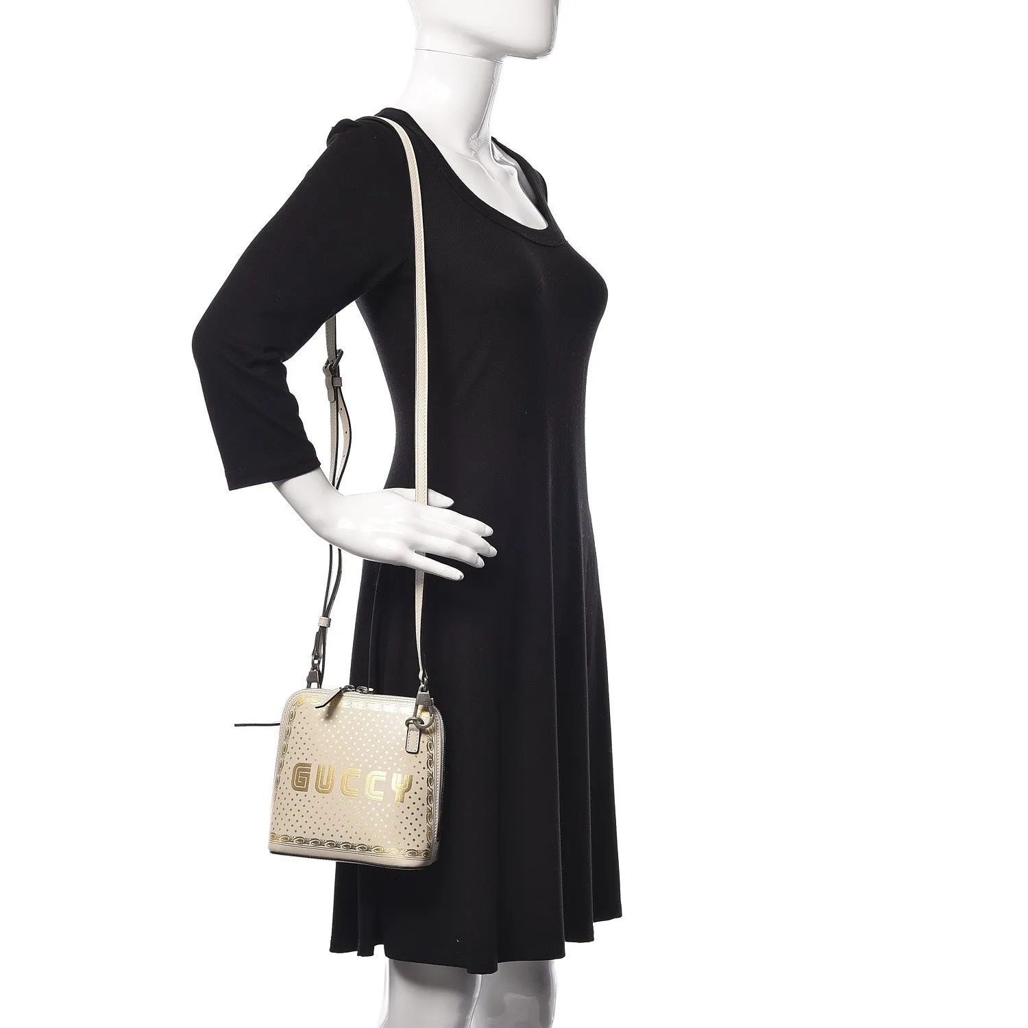 Gucci Moon & Stars Mini Guccy Shoulder Bag in Steller White