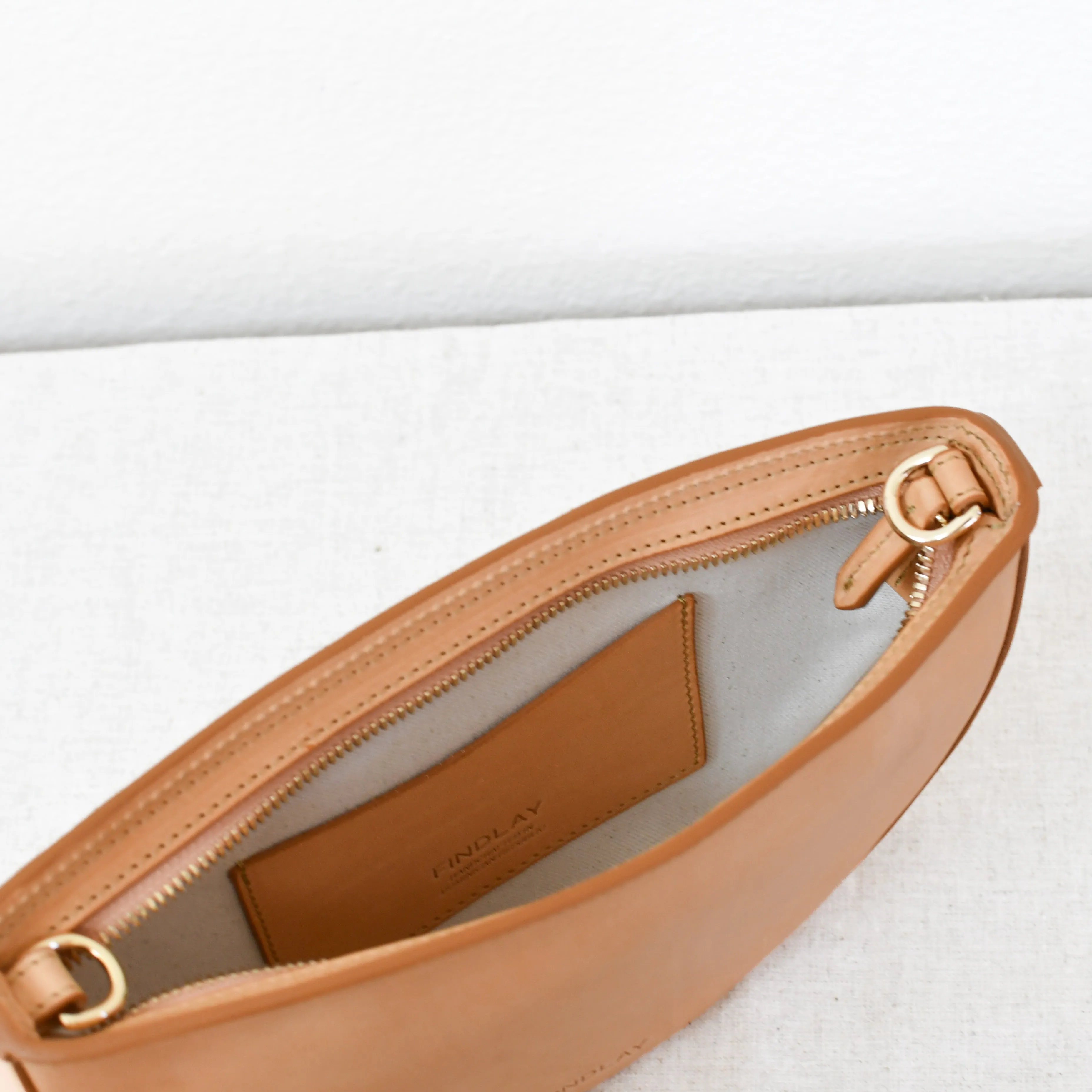 Half Moon Crossbody, Natural - "Milos"