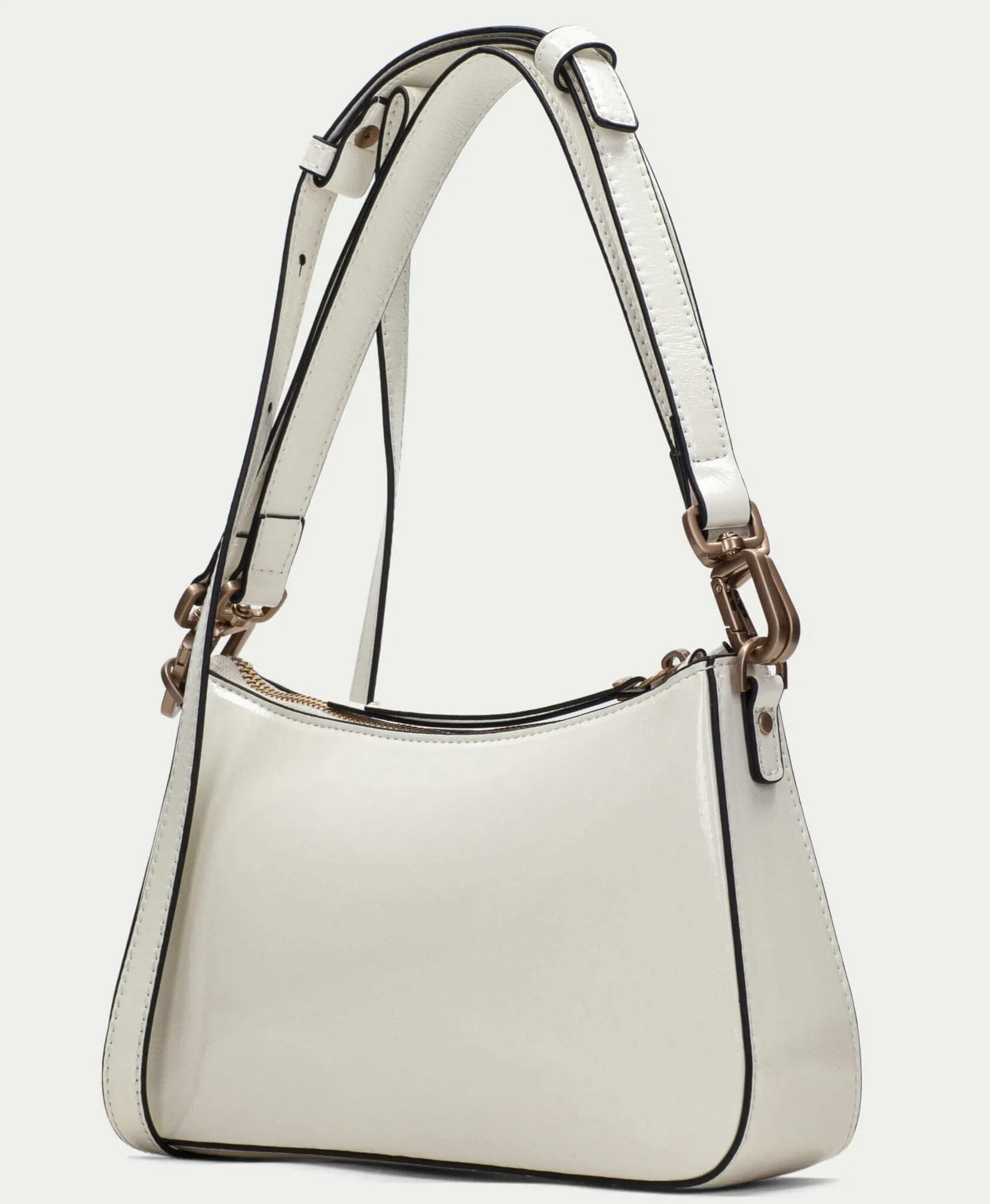 Hispanitas Off White Leather Shoulder Bag