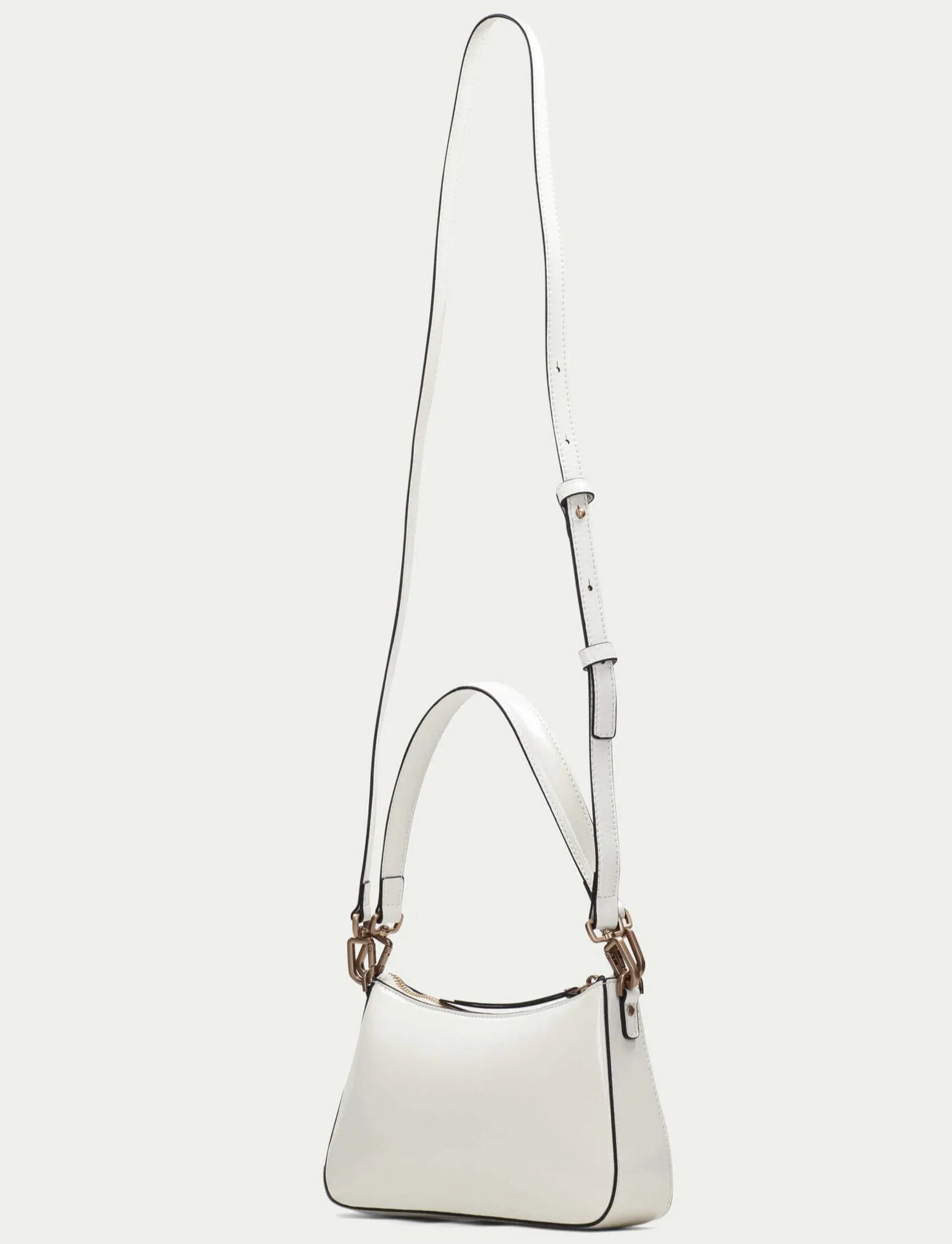 Hispanitas Off White Leather Shoulder Bag