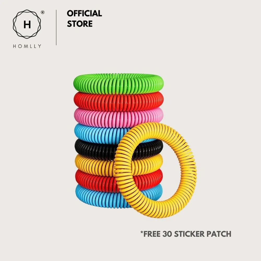 Homlly Natural Mosquito Repellent Wrist Band Bracelet (10 Pack) for Kids and Adults
