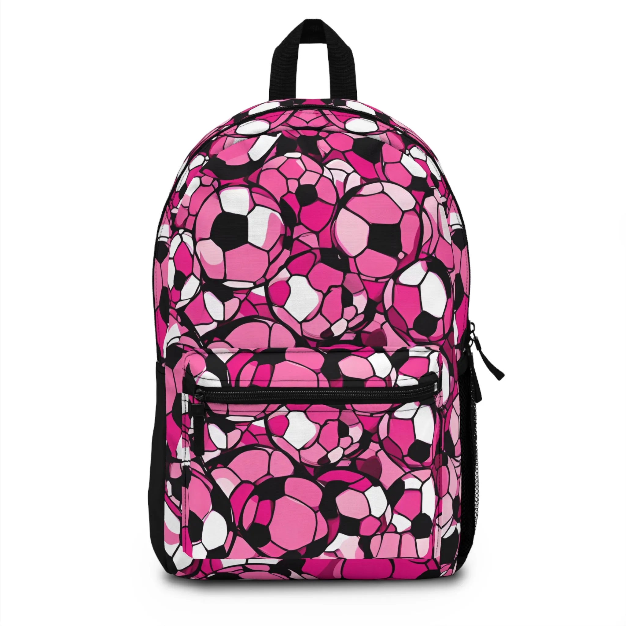 Hot Pink Soccer Ball Abstract Backpack