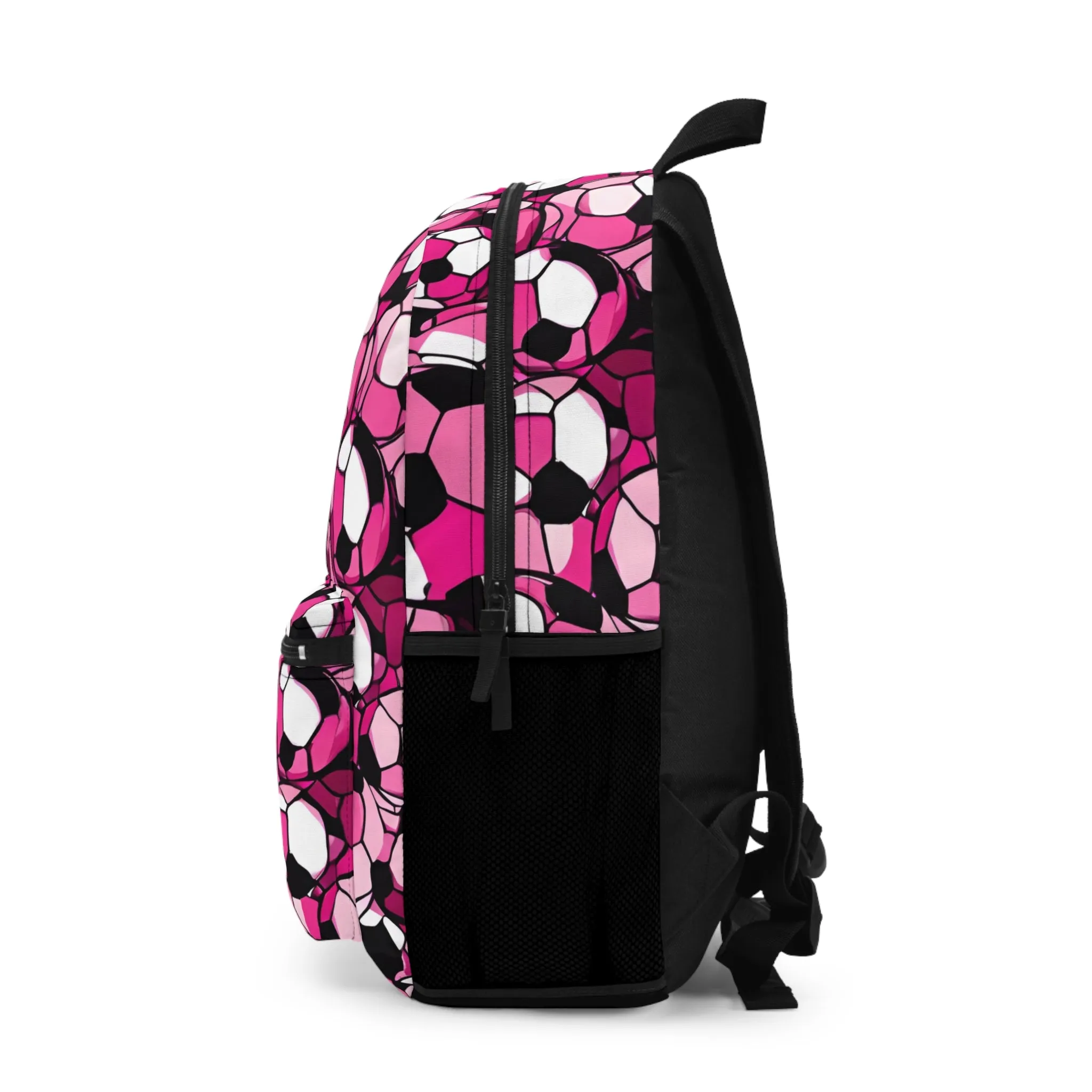 Hot Pink Soccer Ball Abstract Backpack