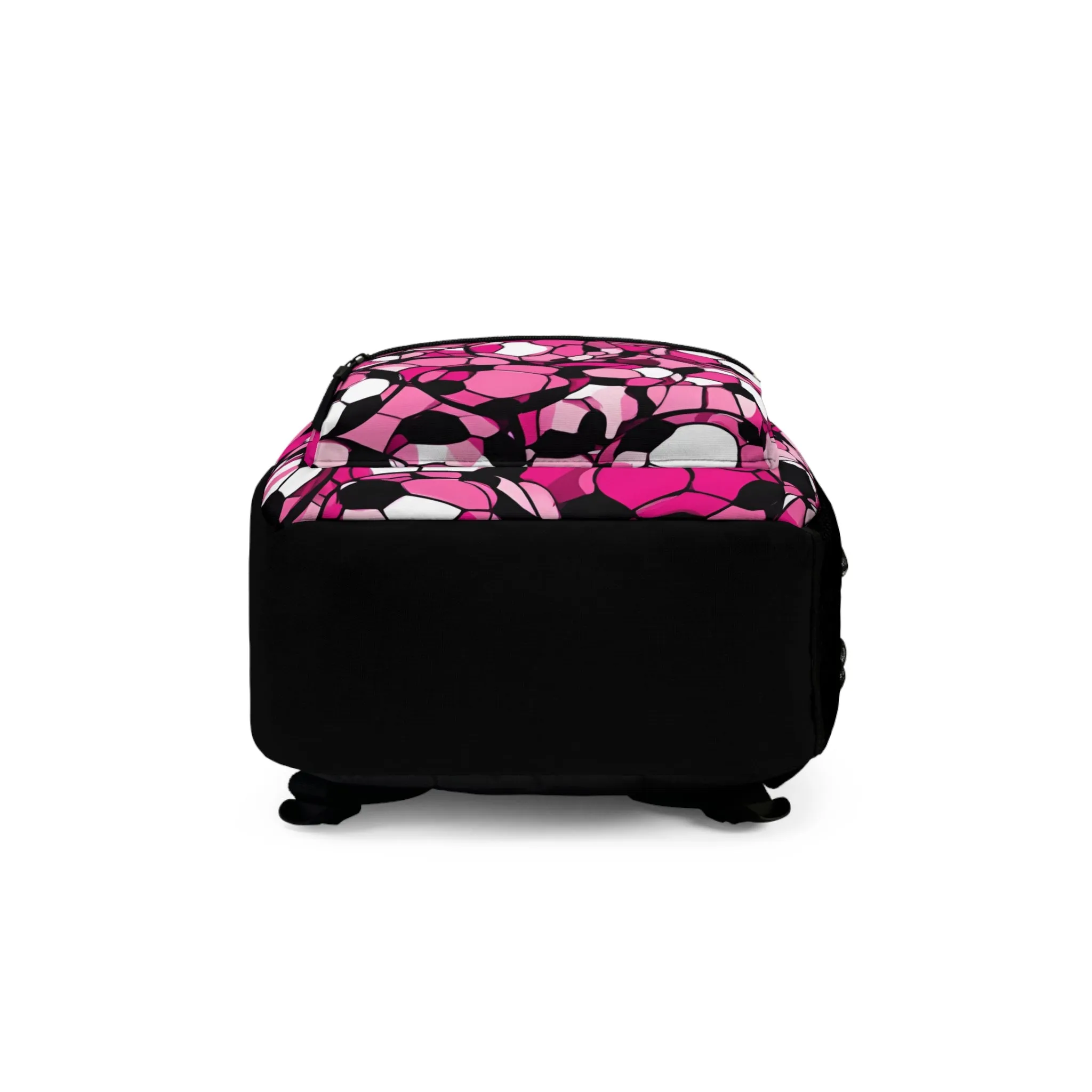 Hot Pink Soccer Ball Abstract Backpack
