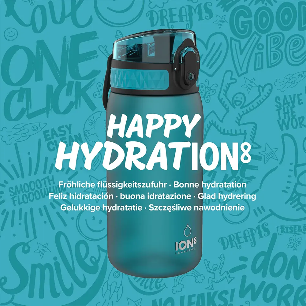 ION8 Pod 400ml BPA Free Water Bottle - Aqua