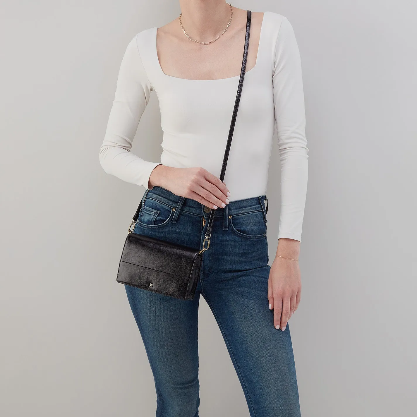 Jill Crossbody In Polished Leather - Alpine Green