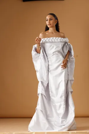 Juno Off-the-Shoulder Maxi (Silver/Metallic)