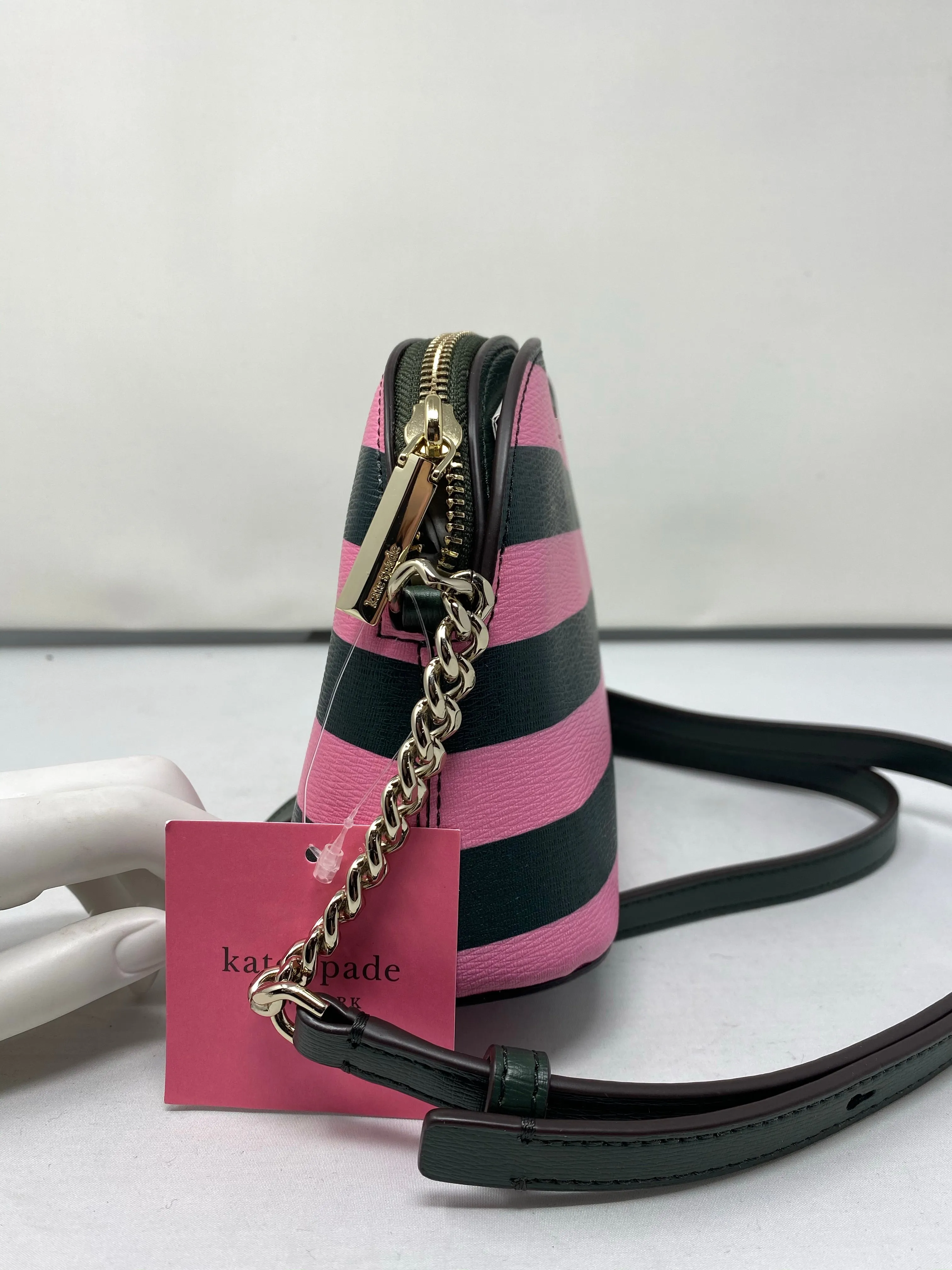 Kate Spade Pink Multi Sylvia Stripe Small Dome Crossbody
