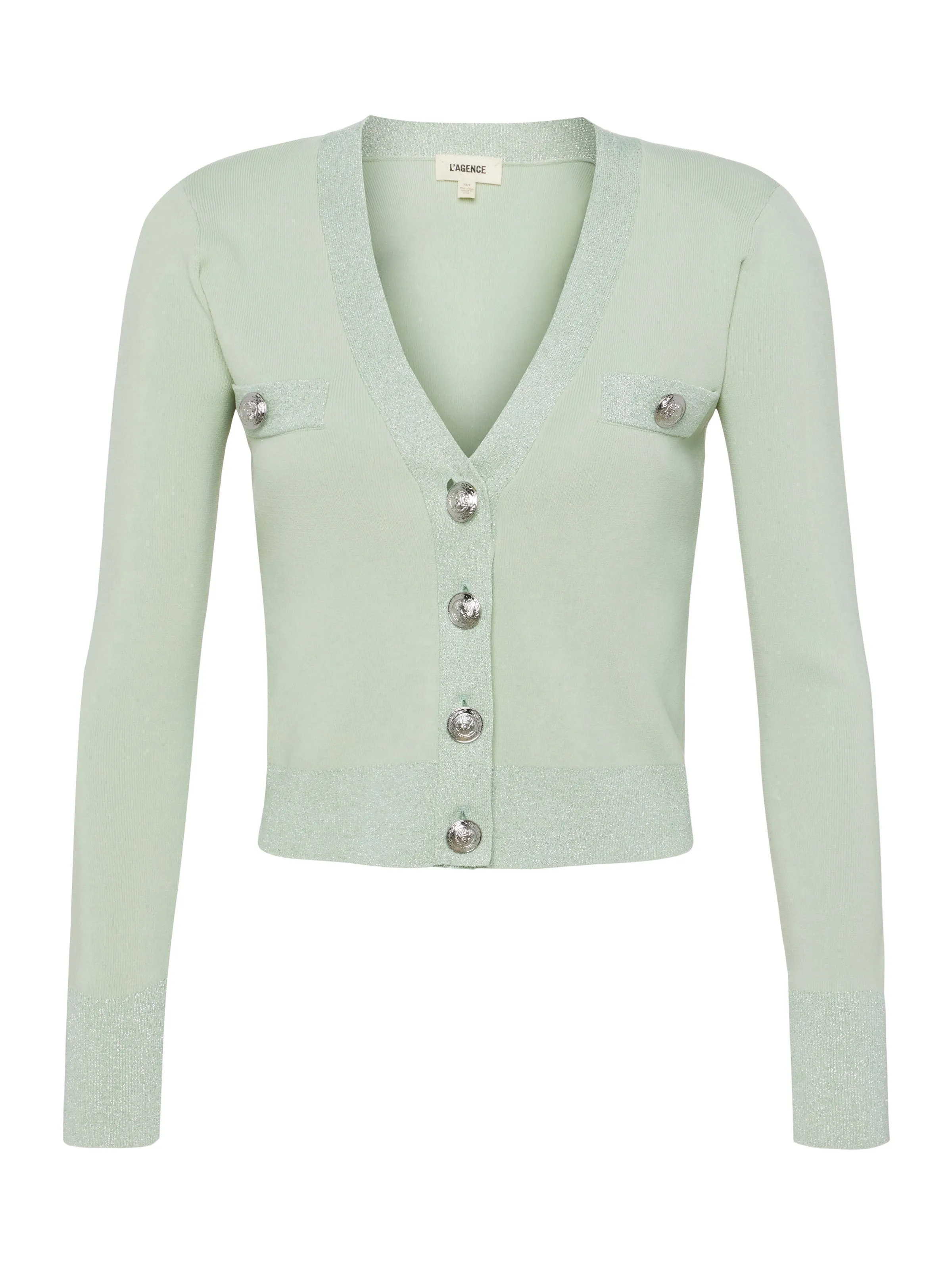 Lagence Taya Cropped V-Neck Cardi