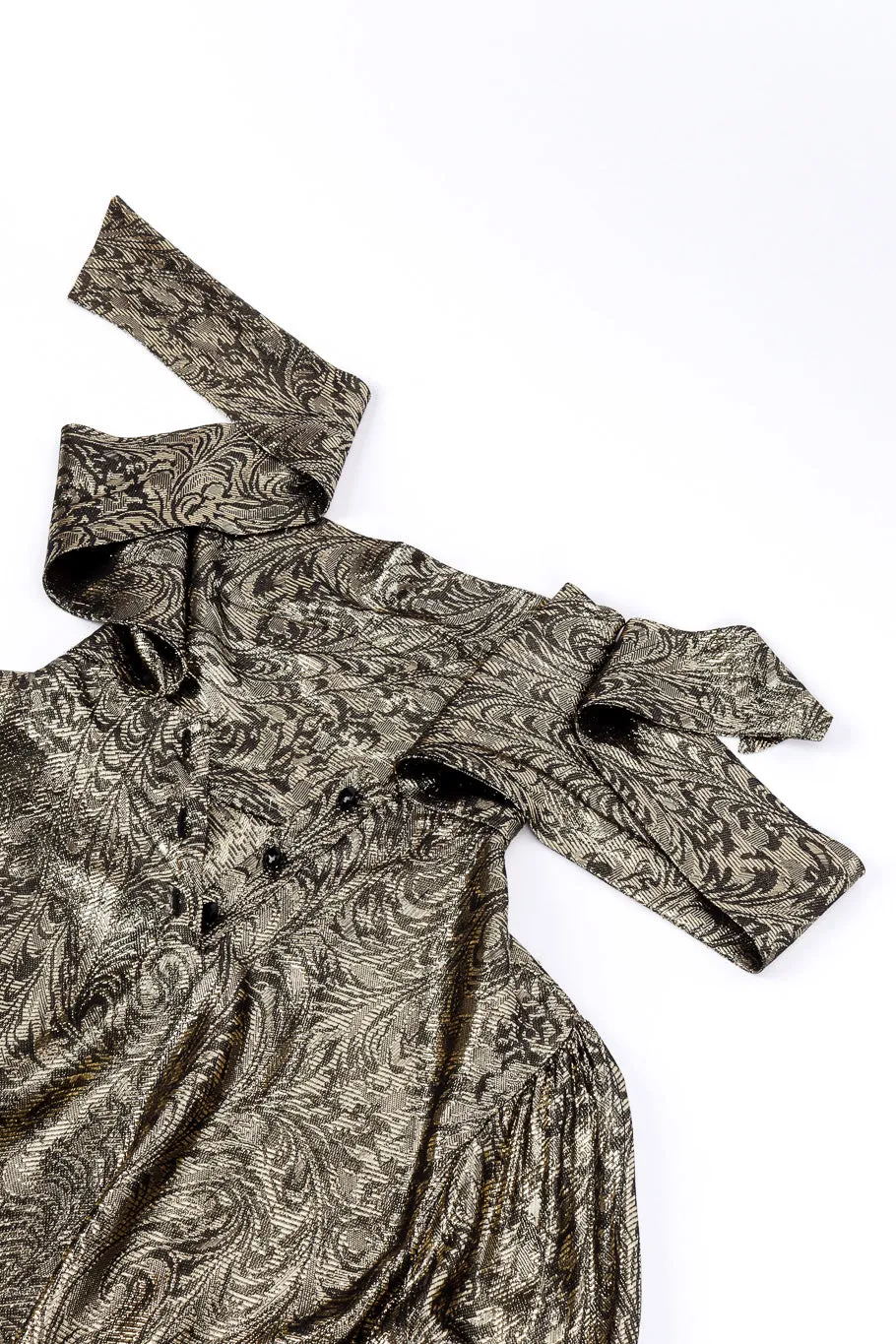 Lamé Jacquard Blouse & Skirt Set