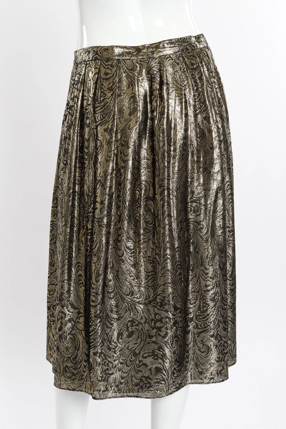 Lamé Jacquard Blouse & Skirt Set