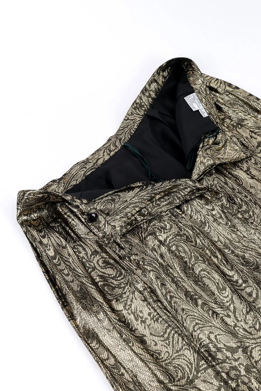 Lamé Jacquard Blouse & Skirt Set