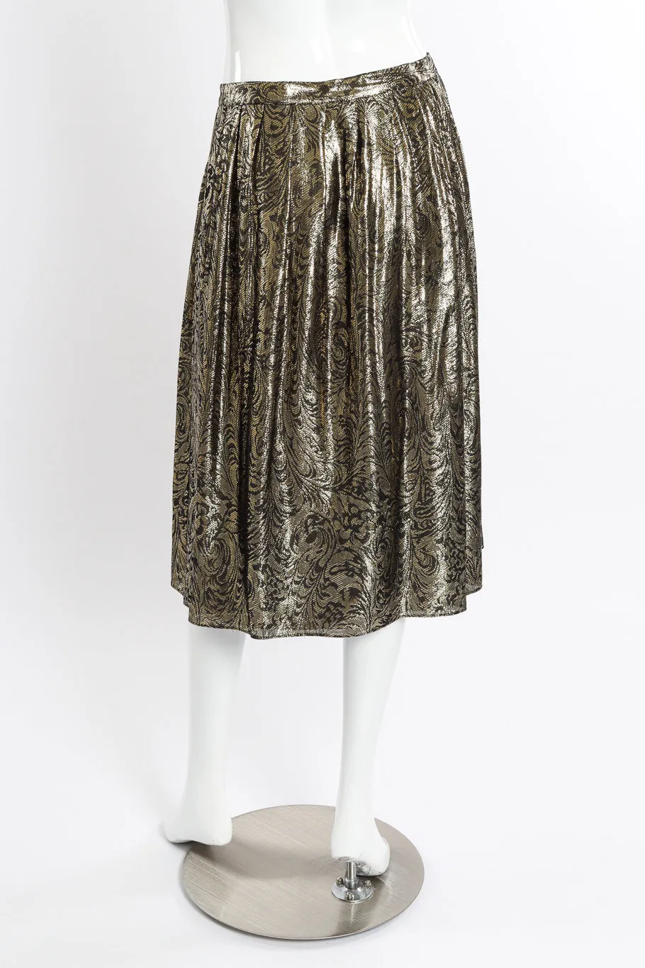 Lamé Jacquard Blouse & Skirt Set