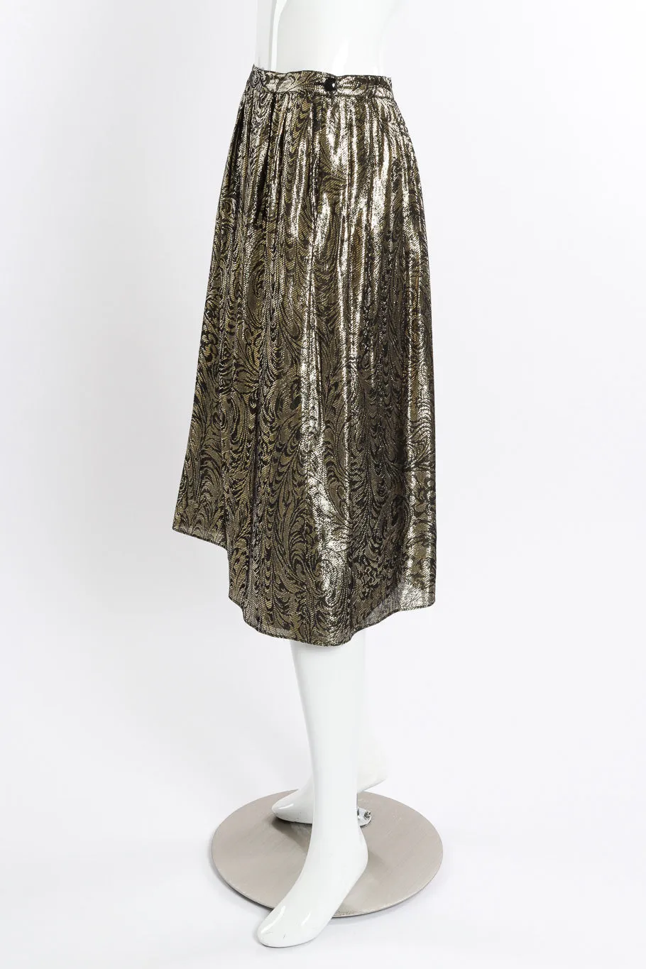 Lamé Jacquard Blouse & Skirt Set