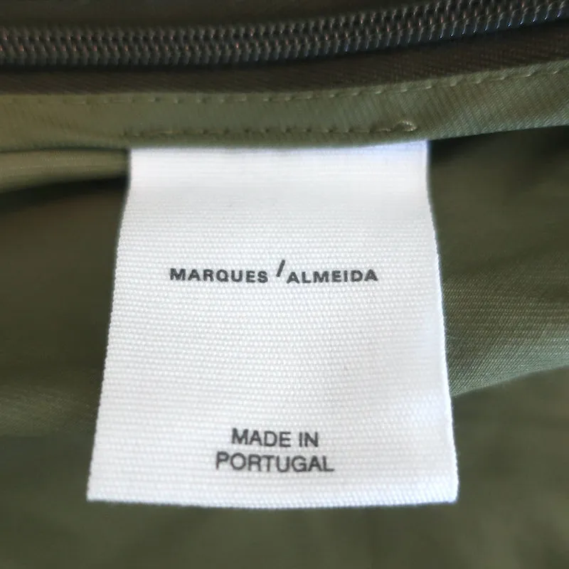 Marques'Almeida Ruffled One Shoulder Top & Skirt Set Olive Size Medium/12 NEW