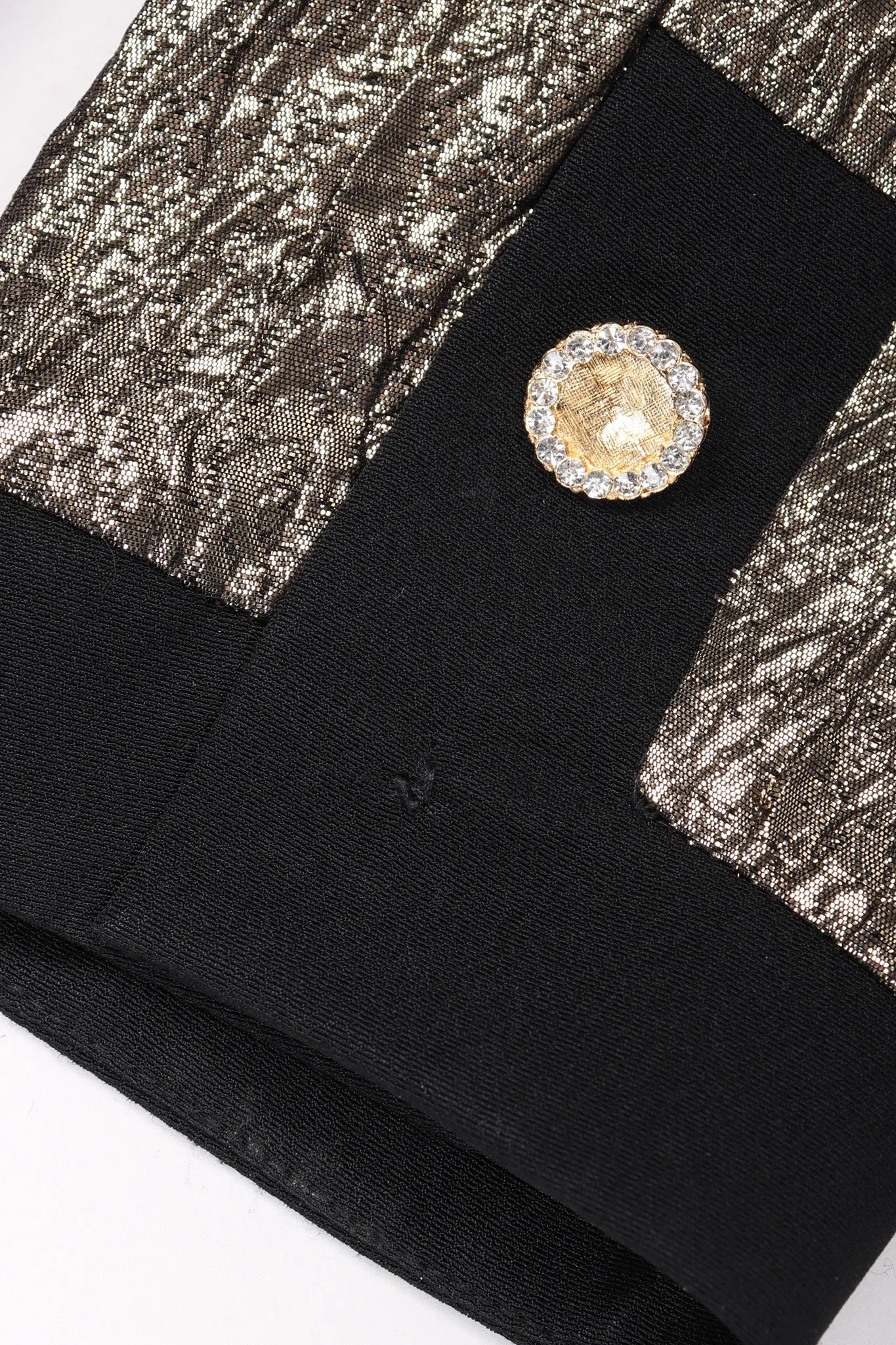 Metallic Lamé Collarless Jacket
