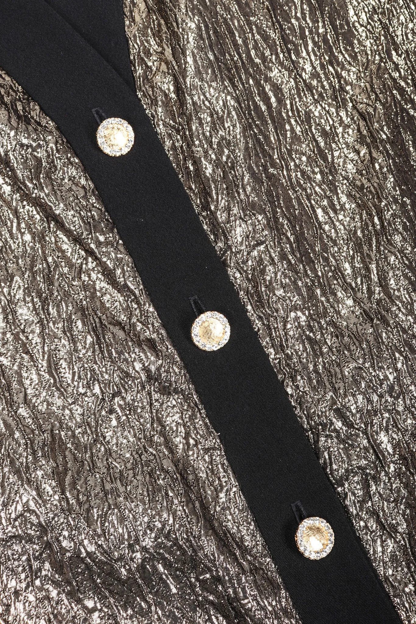 Metallic Lamé Collarless Jacket