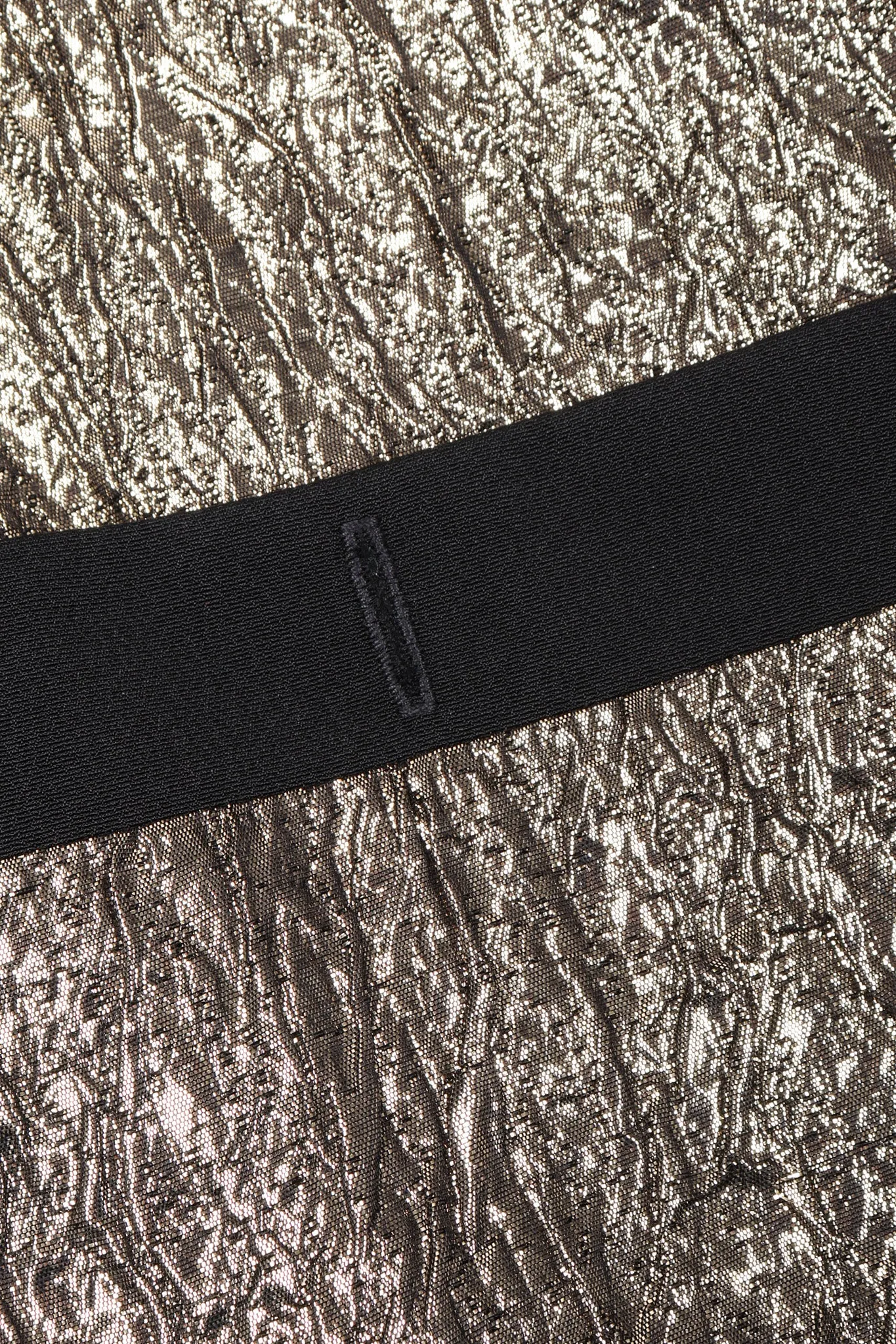 Metallic Lamé Collarless Jacket