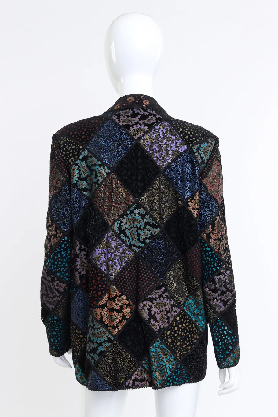 Metallic Patchwork Suede Jacket