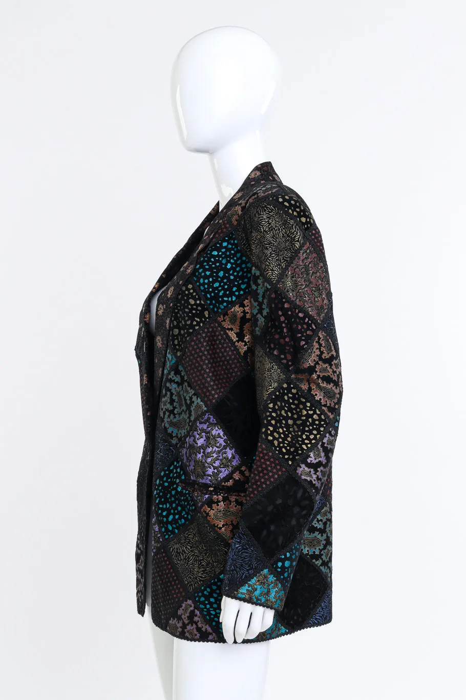 Metallic Patchwork Suede Jacket