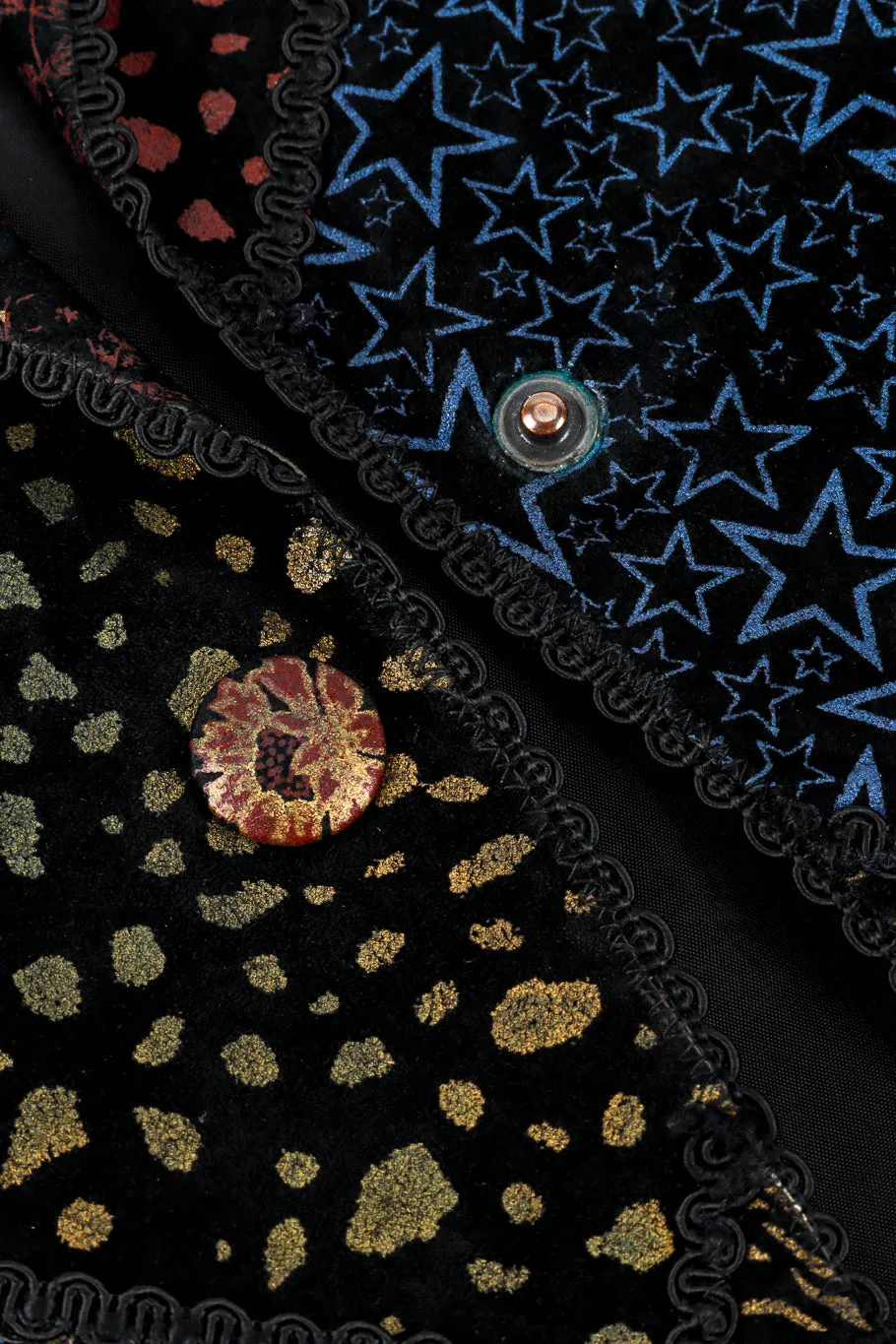 Metallic Patchwork Suede Jacket