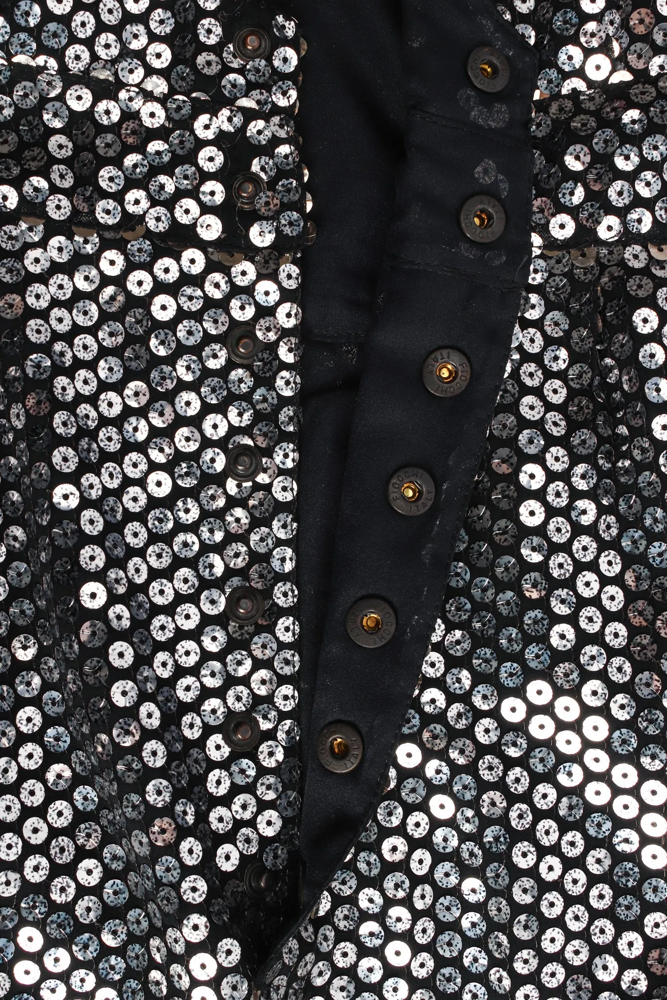 Metallic Sequin Silk Dress