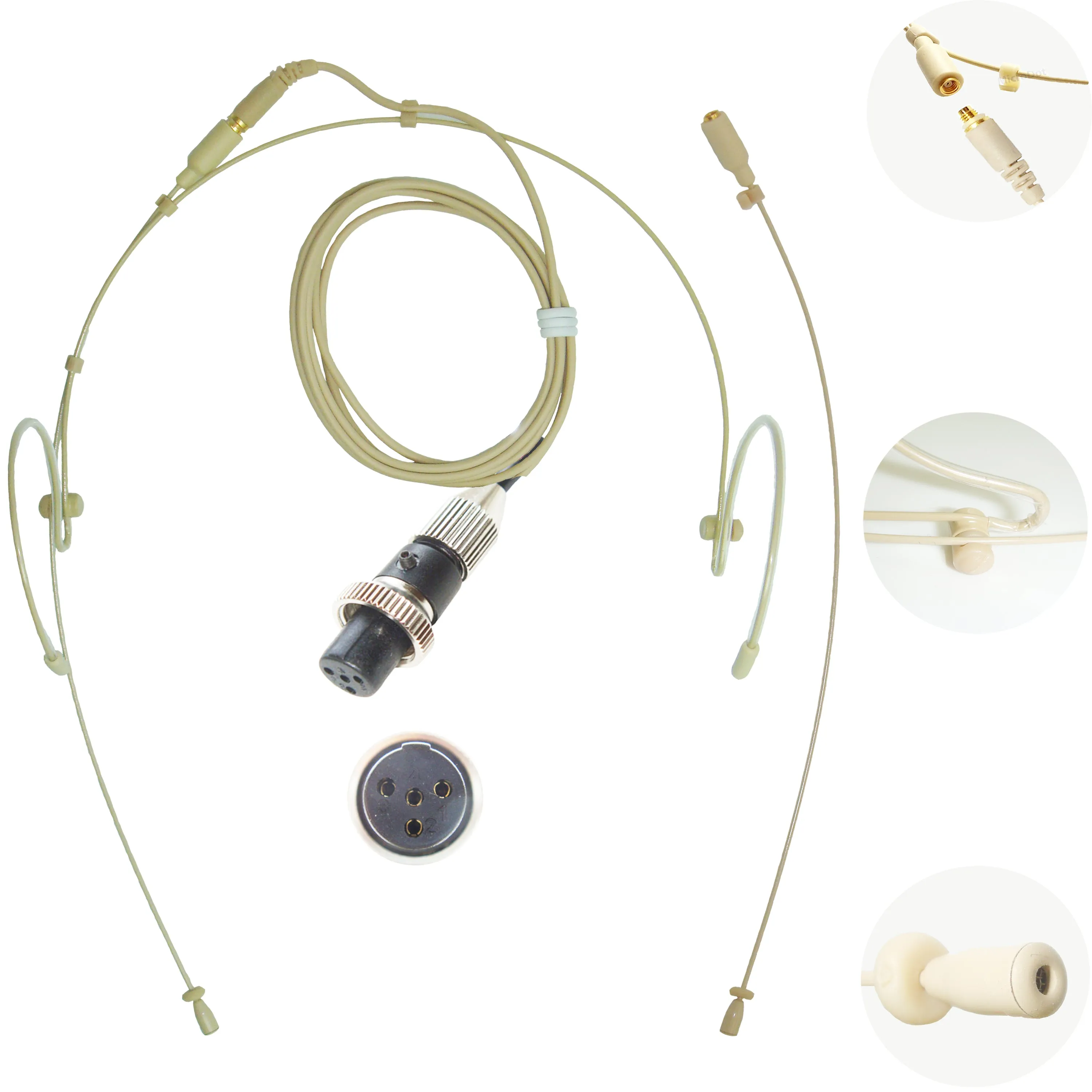 Micronic BPE3 Double Ear Hook Microphone Ultra Light Weight Steel Frame for Body Pack Transmitters