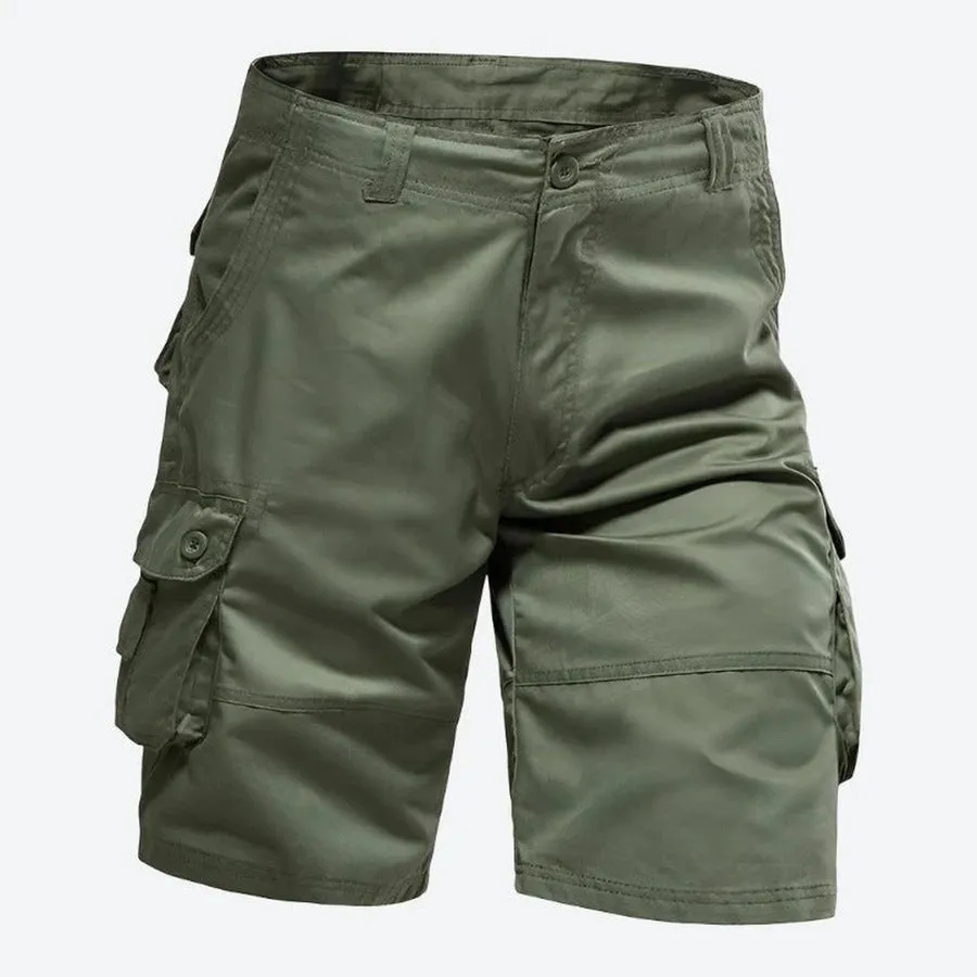 Multi-Pocket Utility Cargo Shorts