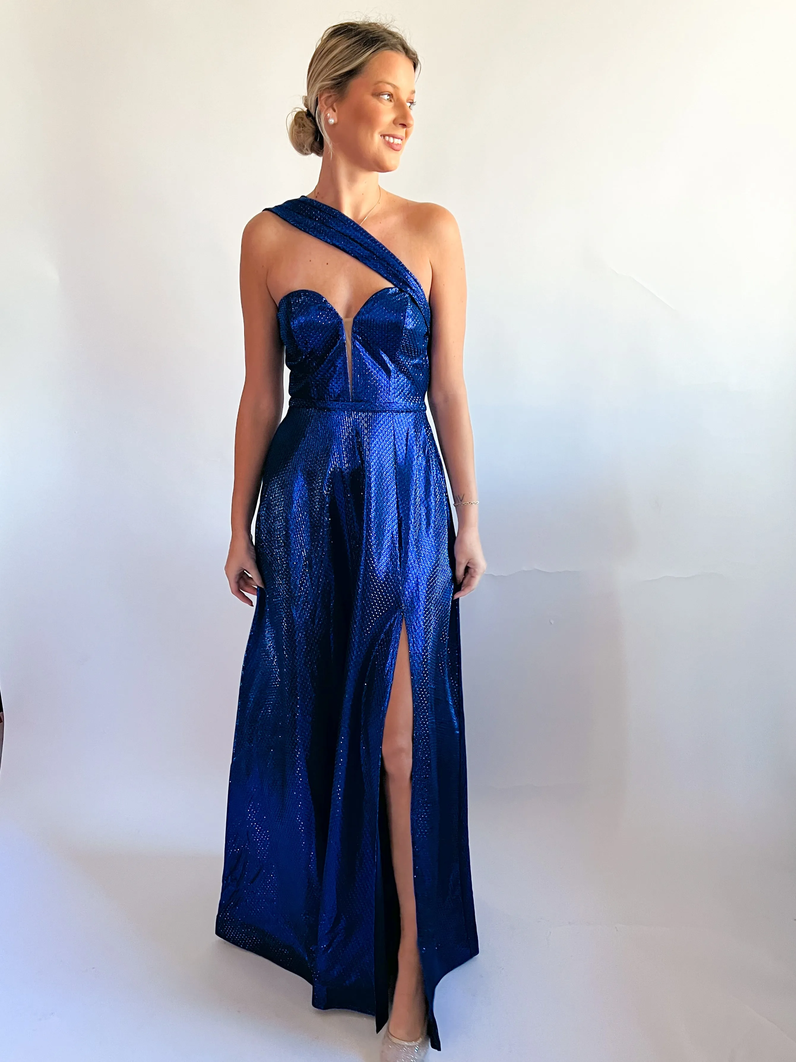 One Shoulder Sweetheart Gown