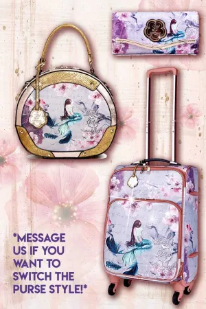 Princess Mera 3 Pcs. Vegan Luxury Fashion Carry on Luggage Set [BCL6999-8102-WA]