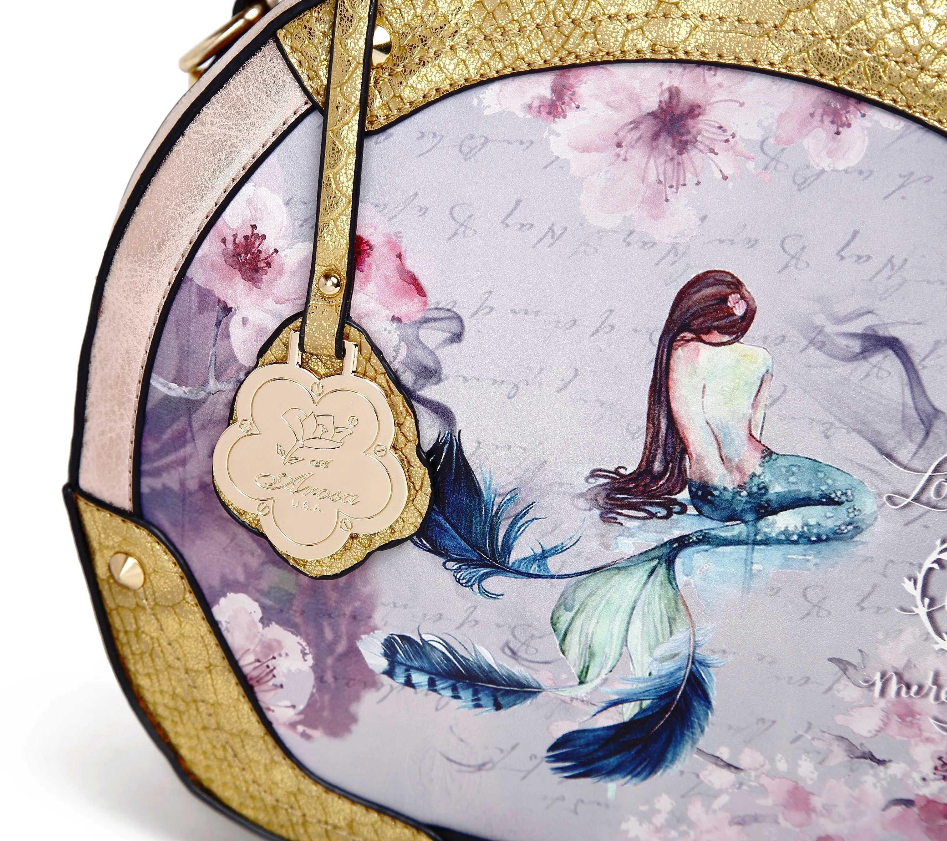 Princess Mera Vintage Sphere Double Zipper Opening Handbag [BC8102]