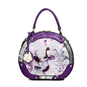 Princess Mera Vintage Sphere Double Zipper Opening Handbag [BC8102]