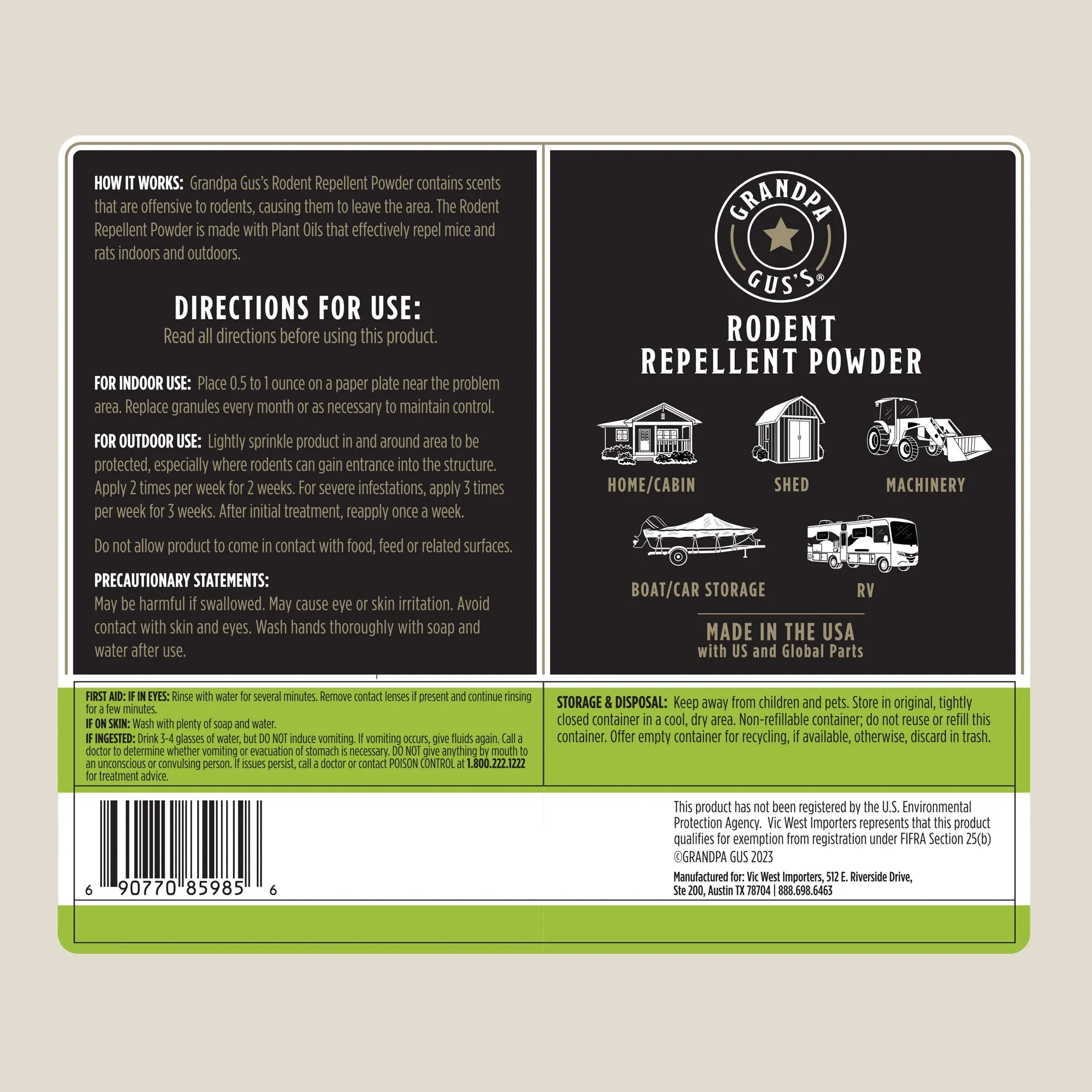 Rodent Repellent Powder
