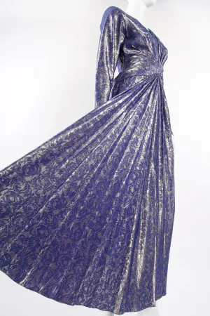 Rose Brocade Waist Wrap Dress