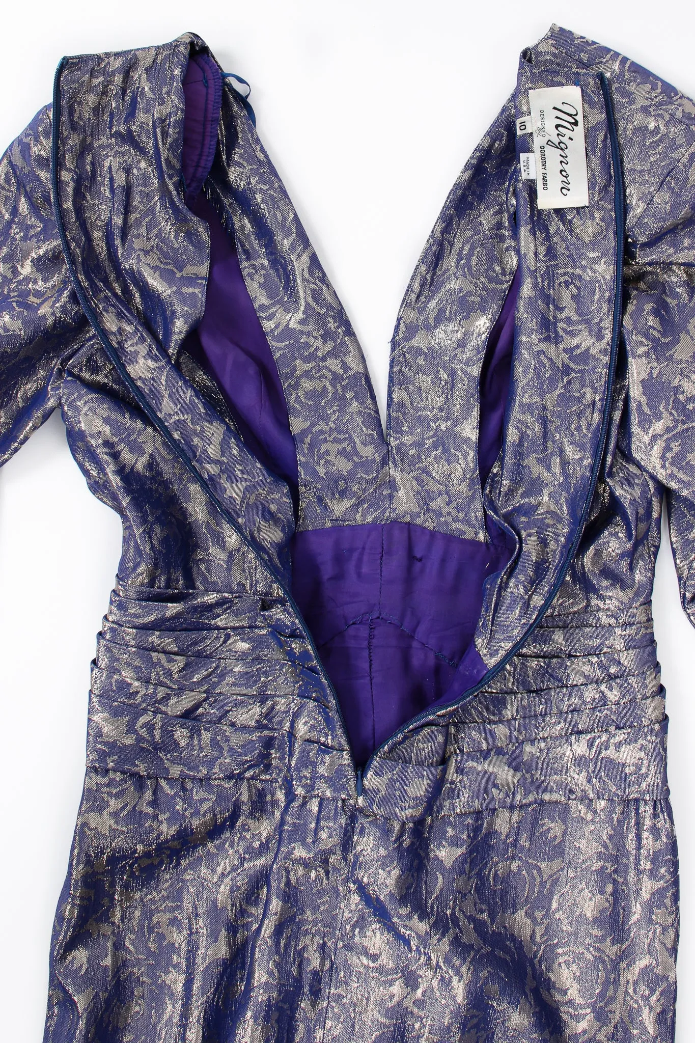 Rose Brocade Waist Wrap Dress