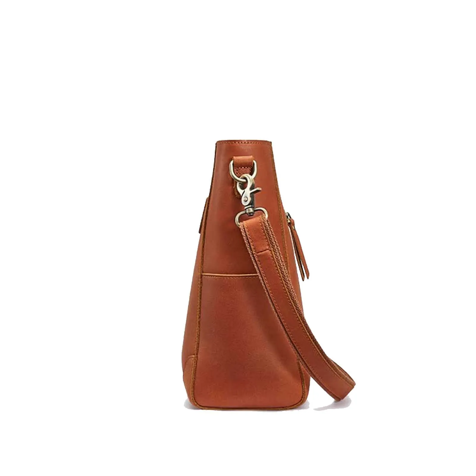 S-Zone Women Genuine Leather Bucket Bag