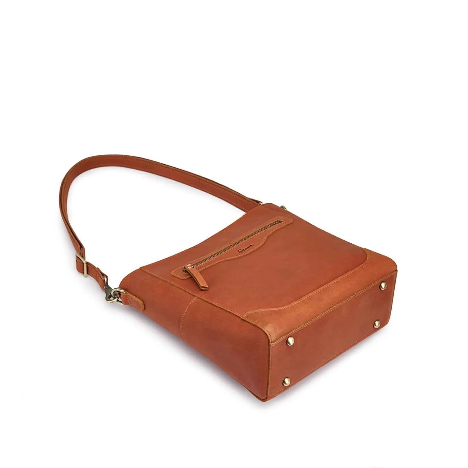 S-Zone Women Genuine Leather Bucket Bag
