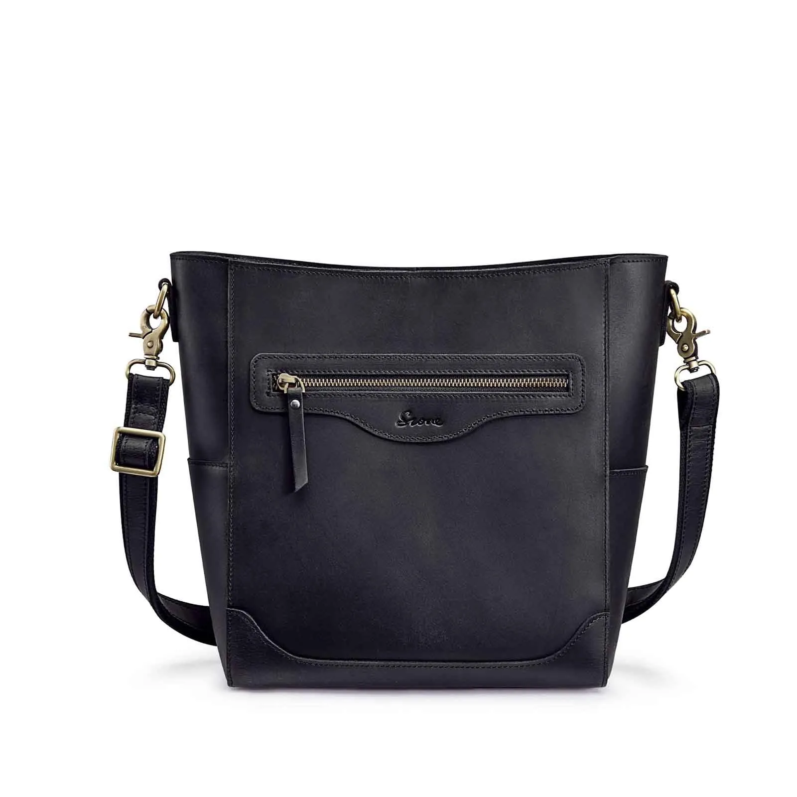 S-Zone Women Genuine Leather Bucket Bag