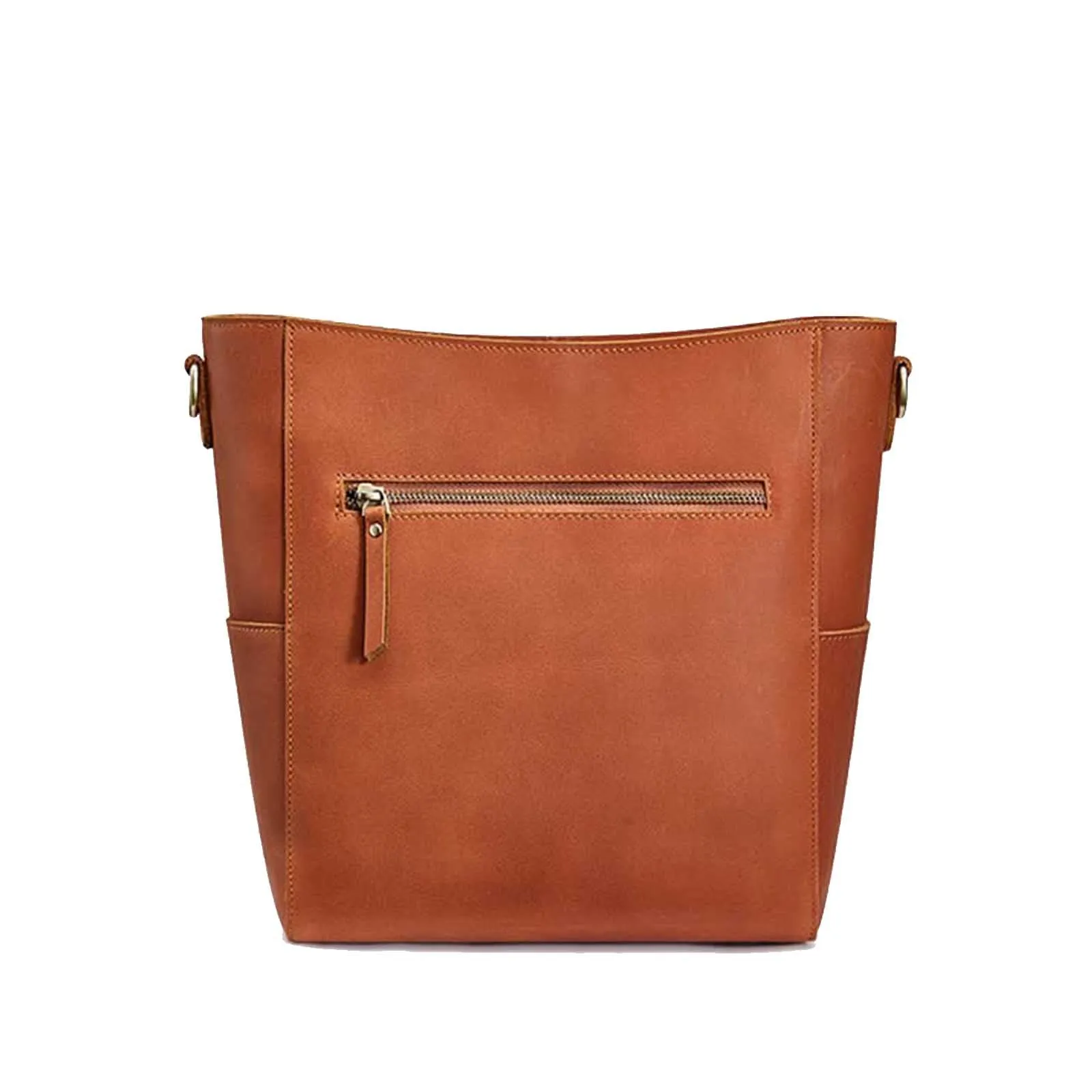 S-Zone Women Genuine Leather Bucket Bag