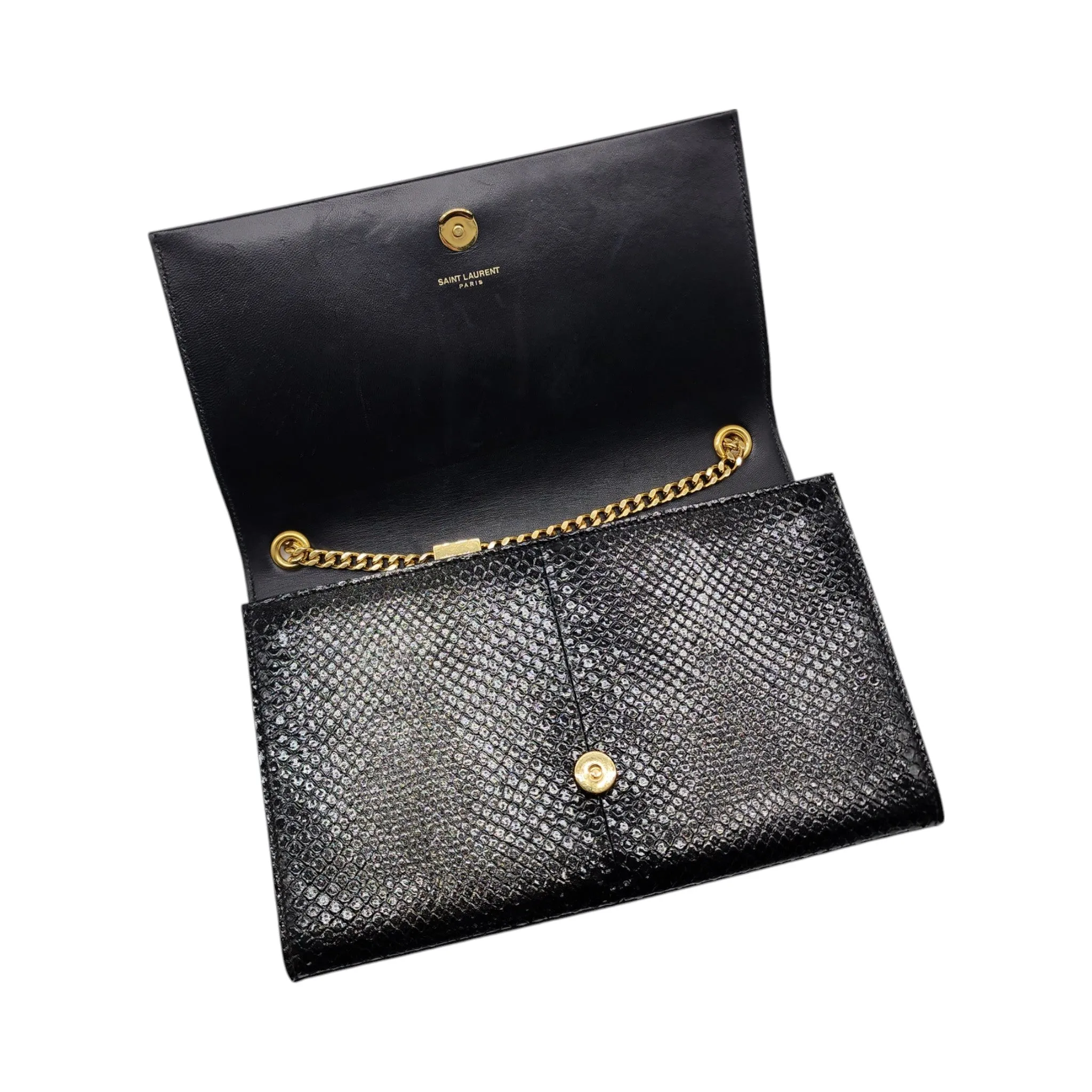Saint Laurent Medium Kate Shoulder Bag - Python - Silver